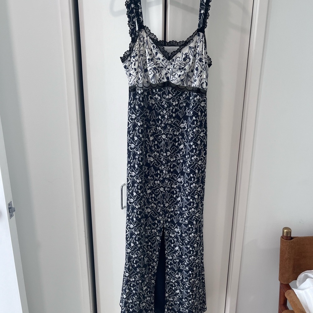 Black and White Floral Maxi Dress